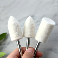 Tête de polissage rotative en feutre TGS à tige de 3 mm, dureté moyenne, pour le meulage du verre et des bijoux, personnalisable OEM