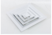 Diffuseur mural carré moderne en plastique à grille, angle de lame 90°, garantie 2 ans, pour ventilation, bureau, salon