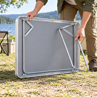 Table pliante légère en aluminium pour la vente en gros, portable, pour camping, plage, pique-nique, repas en extérieur, voyage, OEM ODM