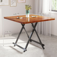 Table pliante en bois Style ferme Portable avec pieds pliants en forme de X Support de comptoir de table de bar pliant pour les événements de fête