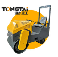 Compacteur vibrant hydraulique à double tambour TT-850 haute efficacité pour sols et asphalte, mini-rouleau compresseur autoporté