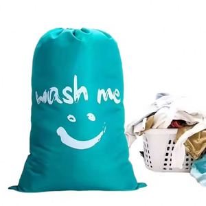 Sacs à linge en nylon personnalisables avec logo, extra grands, pour vêtements sales, lavables en machine - Product Image 5