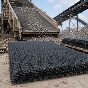 Grillage métallique tissé en acier au manganèse 65Mn, écran soudé, pour équipement minier, site de carrière, tamis de concasseur de sable, avec <span class=keywords><strong>crochet</strong></span> de bord personnalisé - Product Image 2