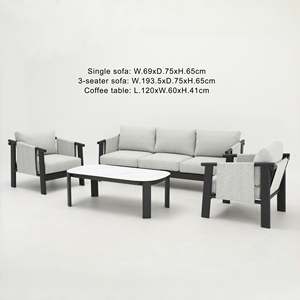 Canapé <span class=keywords><strong>de</strong></span> patio <span class=keywords><strong>de</strong></span> luxe sur mesure OEM ODM, mobilier <span class=keywords><strong>de</strong></span> <span class=keywords><strong>jardin</strong></span> en aluminium, canapé <span class=keywords><strong>de</strong></span> patio extérieur moderne, ensemble <span class=keywords><strong>de</strong></span> canapés <span class=keywords><strong>de</strong></span> <span class=keywords><strong>salon</strong></span> extérieur - Product Image 2