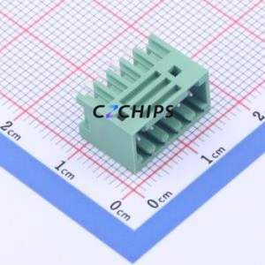 DB2EVC-2.5-5P-GN Plug-in Terminal Block Through hole,P=2.5mm Connector Board-to-Board / Socket - Closed 1x5P 2.5mm Green - Product Image 1