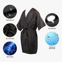 Robes de salon personnalisées avec logo pour clients, peignoirs de coiffure, tabliers de maquillage pour coiffeurs, capes de coupe de cheveux avec lien ajustable