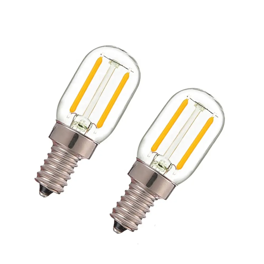 China Bulb T22 12V 24V DC AC LED Lamp 1W E12 E14 Led Cob Filament Refrigerator Bulb Vintage Decoration Lighting Bulbs for Room