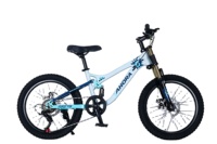 Vélo de montagne à suspension 20/24 pouces avec cadre en acier, 7/21 vitesses, fourche à double suspension
