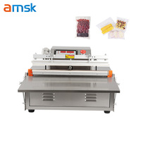 Scellant d'emballage sous vide en acier inoxydable ZK-500 pour saucisse poulet mouton Machine de pompage externe d'échappement d'air de bureau