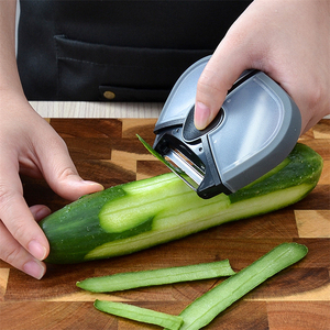 Multifunctional Handed Metal Kitchen <b>Tools</b> & Gadgets 3 in 1 Stainless Steel Rotation <b>Vegetable</b> Peeler with Protective Cover - Product Image 4