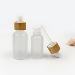10ml 15ml 20ml 30ml 50ml 100ml Frosted Wooden Lid <b>Dropper</b> <b>Bottle</b> Black Clear Amber Essential Oil Glass <b>Bottle</b> With Bamboo Cap - Product Image 3