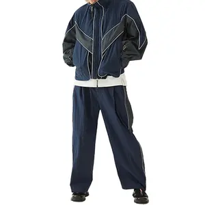 Finch Garment Vintage Patchwork Nylon Jogging Suit Zip Up Windbreaker Jacket Tracksuit Polyester Streetwear Tracksuit Set