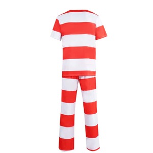 Disfraz de Prisionero para Halloween, Disfraz de Recluso Adulto, Uniforme a Rayas de Recluso, CARR-005 - Product Image 3