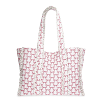 Nouveau sac fourre-tout matelassé à carreaux floraux minimaliste, sac fourre-tout tendance de grande capacité pour les trajets quotidiens