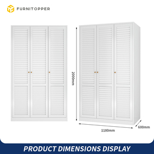 Trắng hiện đại sang trọng tủ quần áo phòng ngủ sang trọng closets Para habitacion quần áo lưu trữ đồ nội thất nội bộ có thể gập lại thiết kế - Product Image 3