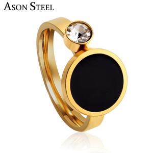 Anillo de Joyería de Moda para Hombre y Mujer, Chapado en Oro con Diamante Negro y Circonita Cúbica - Product Image 3