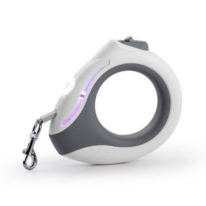 Laisse rétractable KingHon pour animaux de compagnie, laisse pour chien avec poignée, longueur de la corde de 3 m, mains libres avec lumière LED, anneau lumineux coloré, laisse pour animaux de compagnie - Product Image 4