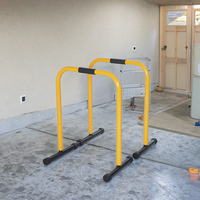 Station de dips parallèles réglable en hauteur pour stabilisation du haut du corps, équipement de gym portable pour usage domestique, capacité 300 LB, pour triceps