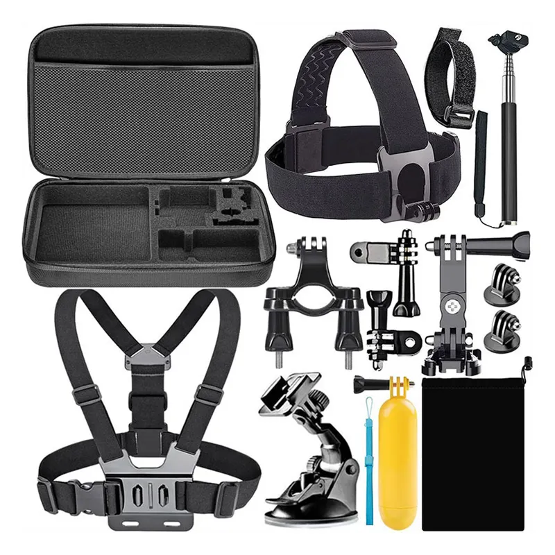 14-in-1 Wholesale Action Camera Accessories Kit for GoPro Hero7/6/5 Outdoor Sports For Xiaomi For Yi 4K