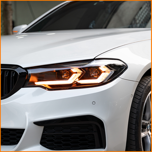 Para <span class=keywords><strong>BMW</strong></span> Serie 5 G30 G38 2018-2020, Conjunto de Faros Delanteros con Proyector Láser Bi-LED Doble Estilo M3 CS, Señal de Giro Secuencial DRL - Product Image 3