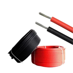 Kabel surya sistem penyimpanan energi pemasok berpengalaman 4mm2 500m merah/hitam kabel pv panel surya persetujuan tuv