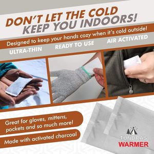 Calentadores de Manos, 11 Horas de Duración, <span class=keywords><strong>40</strong></span> Unidades, Naturales, Inodoros, Seguros, de un Solo Uso, Activados por Aire, para Manos, Dedos y Cuerpo, Aprobados por la TSA - Product Image 4