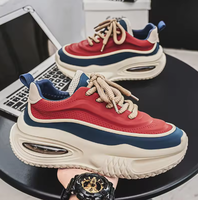 Chaussures de course décontractées pour hommes à lacets, respirantes, antidérapantes, pour l'automne, style chunky