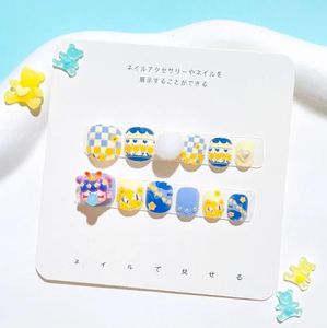 Newby haute qualité Nail Art 12 pièces/boîte mignon dessin animé enfants acrylique presse <span class=keywords><strong>sur</strong></span> <span class=keywords><strong>les</strong></span> <span class=keywords><strong>ongles</strong></span> en gros prêt à 5D porter des <span class=keywords><strong>ongles</strong></span> - Product Image 5