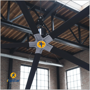 Ventilateur de plafond HVLS avec pales en alliage d'aluminium de 24 pieds, contrôle par application, faible bruit (35-39 dB), composants essentiels du moteur - Product Image 1