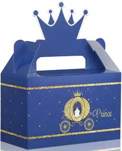 De Kleine Prins Thema Party Box Prince Crown Box Blauw En Goud Prins Candy Box