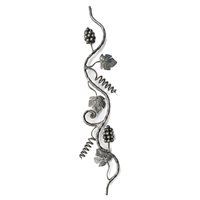 Accesorios Florales de Hierro Forjado, Flores Decorativas de Hierro para Cercas y Portones, Piezas Florales Combinadas con Motivos de Vid en Stock.