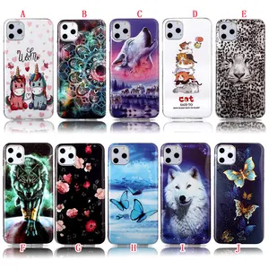 Işıltılı TPU Iphone için kılıf 13 12 11 Pro X XS Max XR 7 8 SE 2020 6 6S artı 5 5S için Ipod Touch 6 7 Glow koyu karikatür kapak