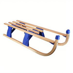 Traîneau à neige en bois pliable et portable pour adultes et <span class=keywords><strong>enfants</strong></span> pour les sports d'hiver. - Product Image 4