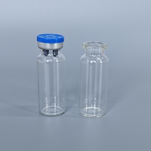 ขวดแก้วทรงกระบอกใสสีเหลืองอำพันขนาด 3 มล. 5 มล. 7 มล. 10 มล. 20 มล. แบบปลอดเชื้อ - Product Image 2