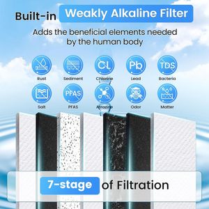 1200 GPD Alkaline RO hệ thống lọc nước undersink tankless cho hộ gia đình sử dụng với vật liệu nhựa lọc đời nhắc nhở - Product Image 6