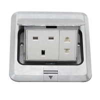 Caja de Conexión de Red RJ45 OEM, Impermeable, Tipo Emergente Oculto, de Cobre Amarillo, para Piso, en Yueqing