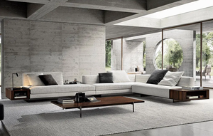 RUNXI minimalista elegante Vintage sala de estar sofá de alto rendimiento tapicería textil diseñador estilo imperio muebles para el hogar - Product Image 5