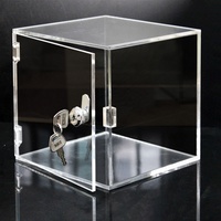 Benutzer definierte transparente Acryl Aufbewahrung sbox Internet Celebrity Square Cabinet Plexiglas Fabrication Services Staub dichtes Schloss Display