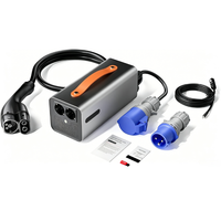 Dispositif de décharge intelligent LNLEE LCD V2L EU-CCS2 pour Tesla DC Port 7500W 32A avec moniteur en temps réel, pistolet de décharge pour véhicules électriques