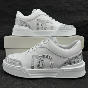 High Quality Dolcegabban Men's Casual Walking Shoes Patent Leather Skull Pattern Lace Custom Logo Luxury Fashion All Seasons - Product Image 1