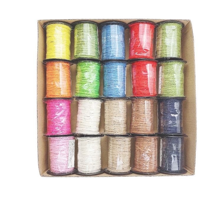 2mm*100M 328 Feet Natural Jute String Rope Colored Jute String Rope for Christmas DIY Decoration and Gift Package