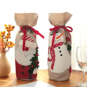 ベストセラークリスマスサンタ赤ワインシャンパンボトルバッグカバークリエイティブテーブルデコレーションワインボトルセットクリスマスギフトバッグ