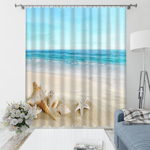 ผ้าม่านกันน้ำลายพิมพ์ดิจิตอลภูมิทัศน์ชายหาดทิวทัศน์3D สำหรับห้องนอน - Product Image 2