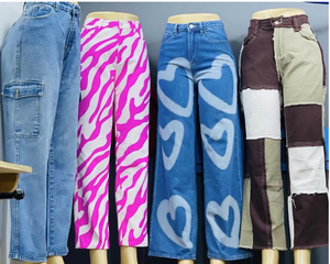 积压服装女士紧身牛仔棉弹力牛仔裤中国库存批量女裤时尚女士牛仔裤 - Product Image 5