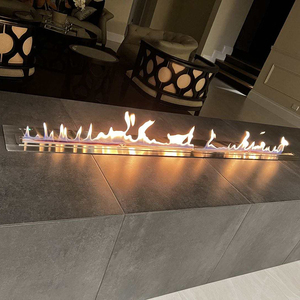Nouveau design de cheminée murale encastrée pour l'extérieur, intérieur, avec bio éthanol, télécommande, brûleur intelligent pour le salon - Product Image 4