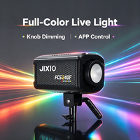 JIXIO FCS240F 240W RGB ACL COB Lumière de studio vidéo 2000~20000K Pleine couleur pour photographie, lumière d'appoint, contrôle DMX TLCI >97 Aluminium