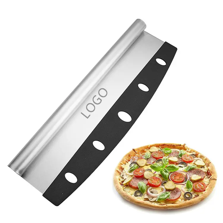 Gadget De Cozinha Acessórios Para Pizza Em Aço Inoxidável Cortador De Pizza Comercial Chop Slices Faca Afiada Slicer Com Capa Protetora