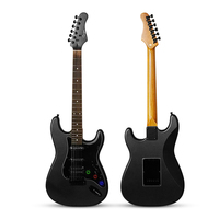 Intelligent Electric Guitar with Built-in Tone Effects Metallic Black Electric Guitar Real Musical Instrument with High Quality