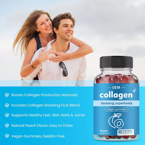 Gummies Beauté, Complément de <span class=keywords><strong>Collagène</strong></span> et Biotine, Peau Éclatante et Ongles Forts, Sans Sucre, Pectine Végétalienne, 60 Comprimés - Product Image 3