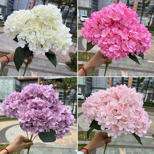 Grande Bouquet di Ortensie Artificiali in Seta Realistiche Fatte a Mano per Matrimoni, <span class=keywords><strong>San</strong></span> <span class=keywords><strong>Valentino</strong></span>, Festa della Mamma, Decorazioni per la Casa - Product Image 2